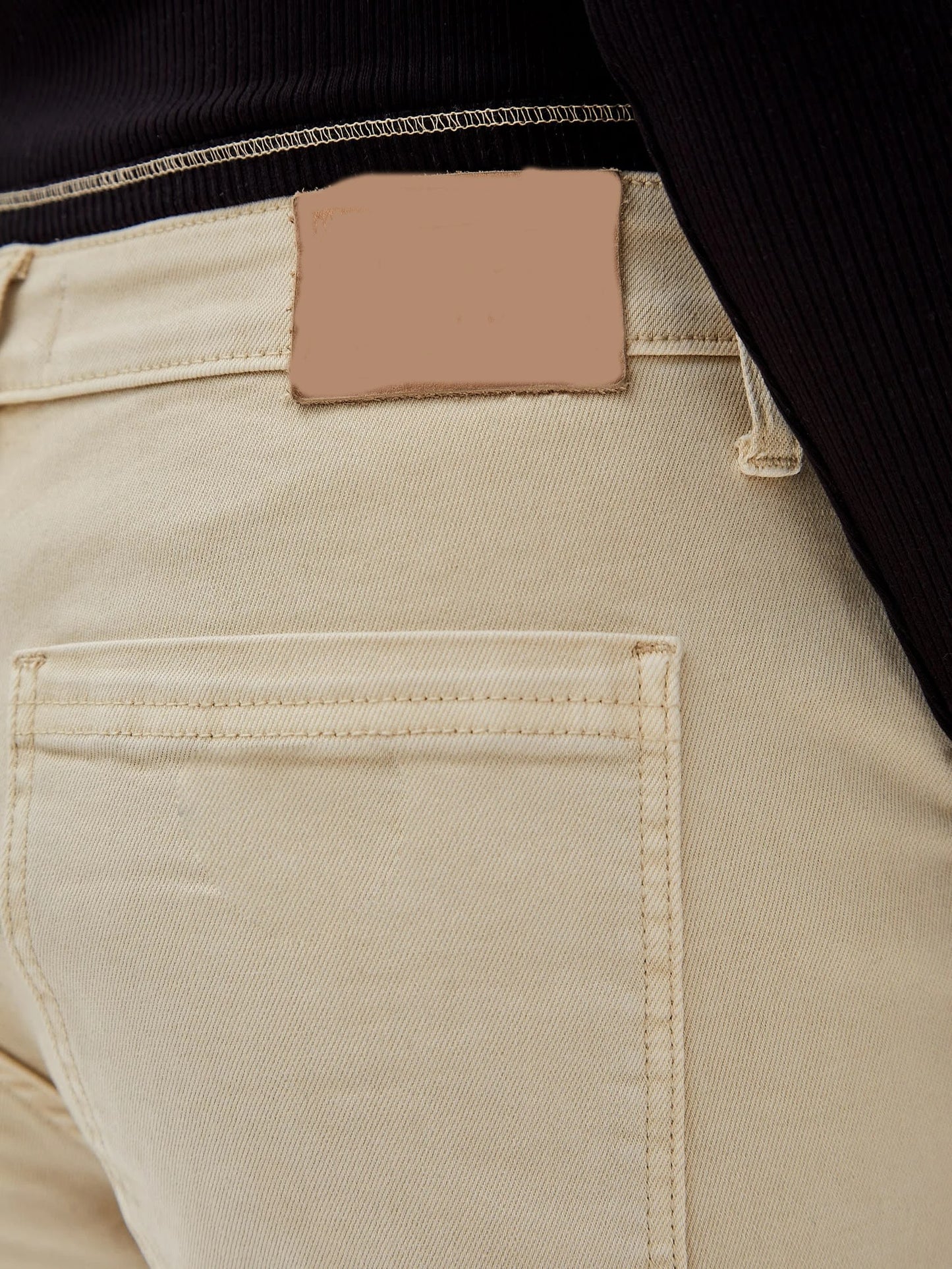 Wide-Leg Cargo Trousers in Beige